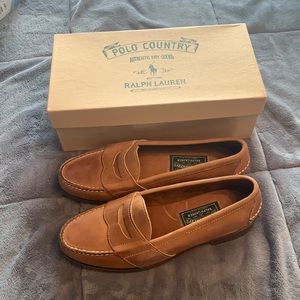 NWT men’s Polo Country Authentic Dry Goods Ralph Lauren wax hide slip on shoes